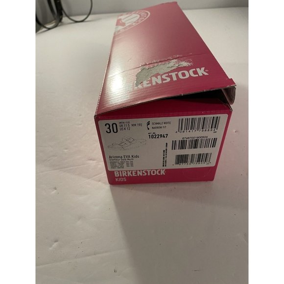 Birkenstock Kids Unisex Arizona Eva Glamour Gold Sandal Us Kids 12 Narrow Fit - Picture 10 of 10